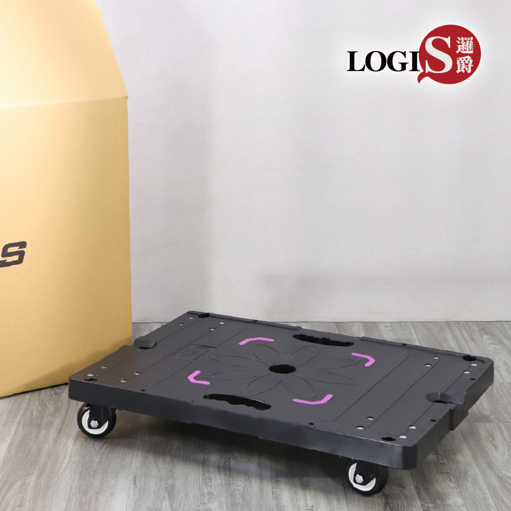 LOGIS 臺灣製68*47大尺寸耐重300KG平板車 烏龜車 搬運車 拉貨車 推車 拖車 臺車【BA03】