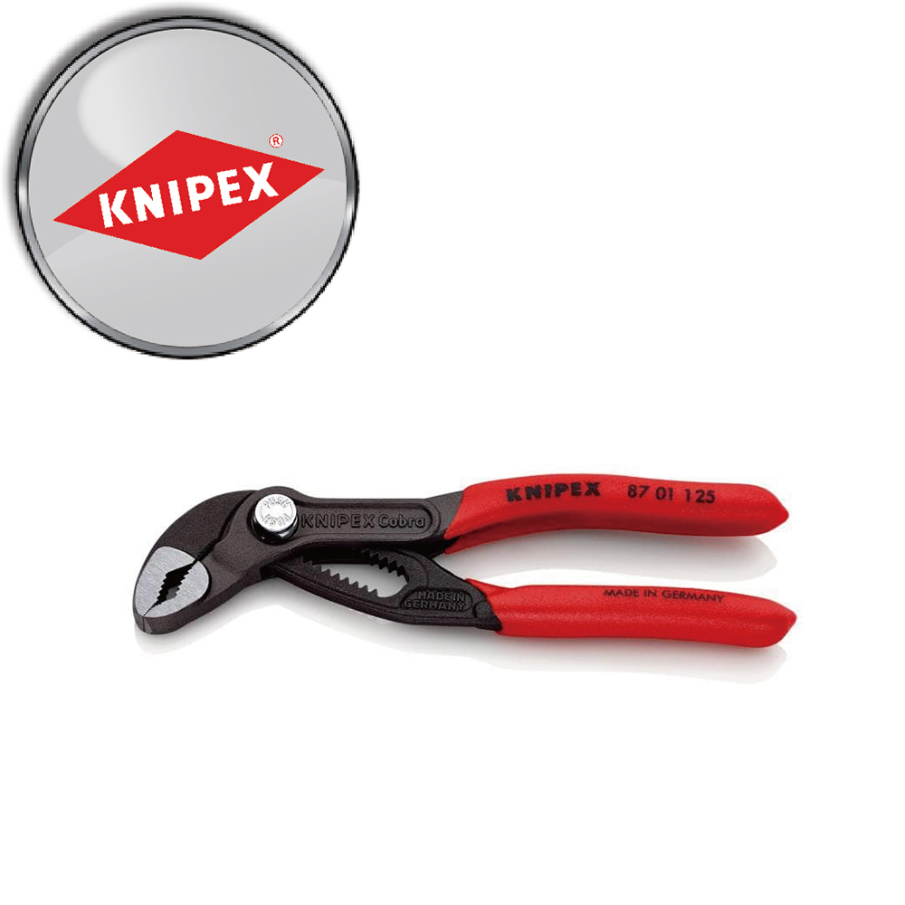 KNIPEX 凱尼派克 經典型水管鉗 125mm 眼鏡蛇系列 87 01 125 SB