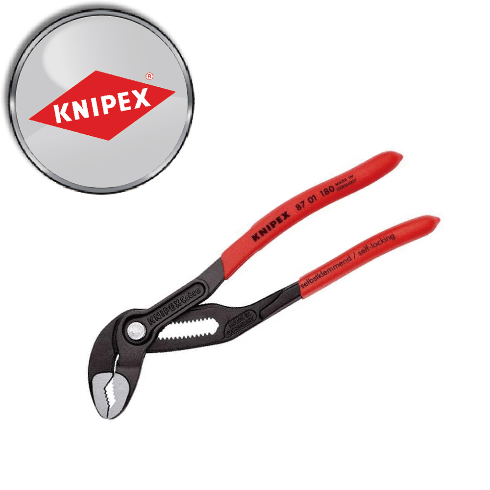 KNIPEX 凱尼派克 經典型水管鉗 眼鏡蛇系列 180mm 8701180SB