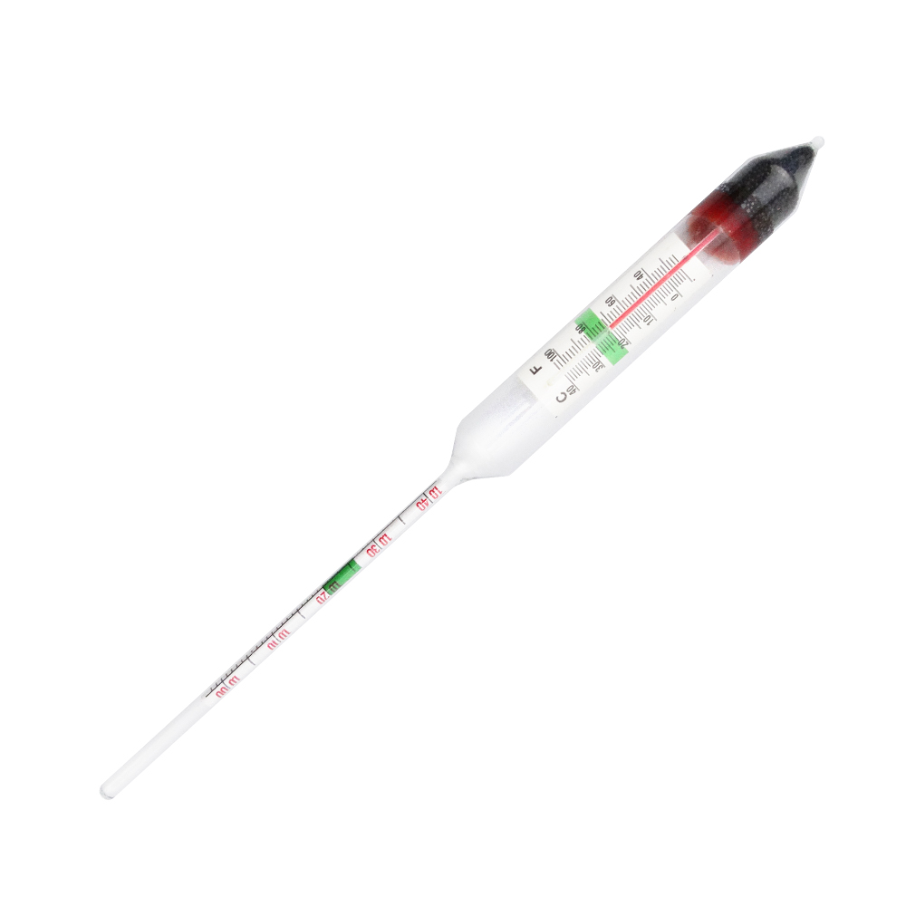 630-SHM106 比重計含溫度 玻璃鹽水比重計