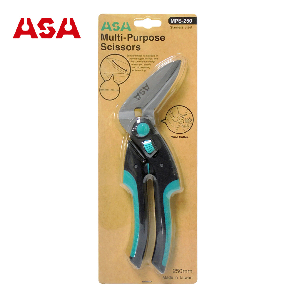 ASA 強力多功能彎頭剪刀 MPS-250