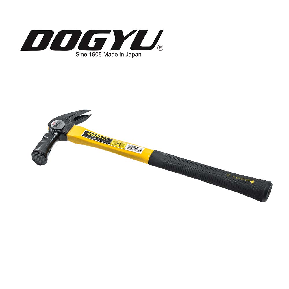 DOGYU 土牛黃柄附磁鎚 (中) 橫打 板模 角柄 口徑27mm 鐵鎚 00618