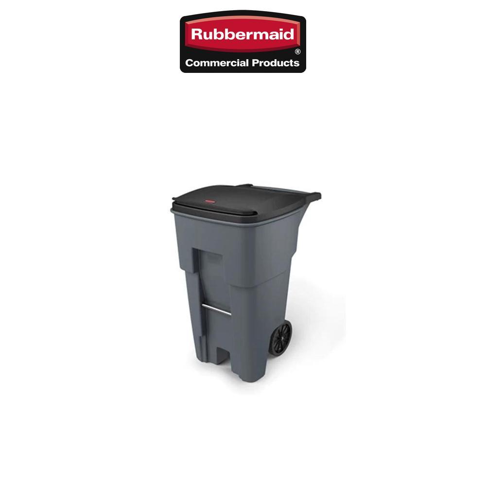 Rubbermaid 樂柏美 BRUTE可推式垃圾桶 246L 灰色 FG9W2100GRAY