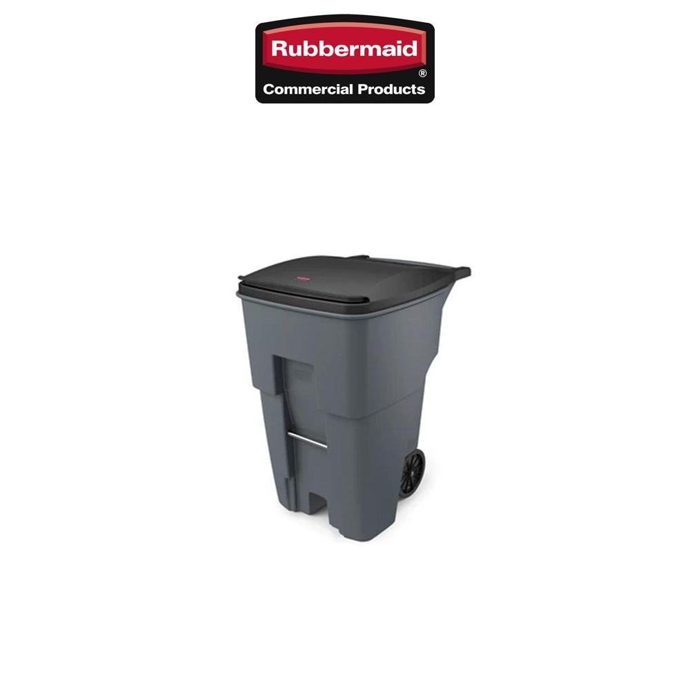 Rubbermaid 樂柏美 BRUTE可推式垃圾桶 360L 灰色 FG9W2200GRAY
