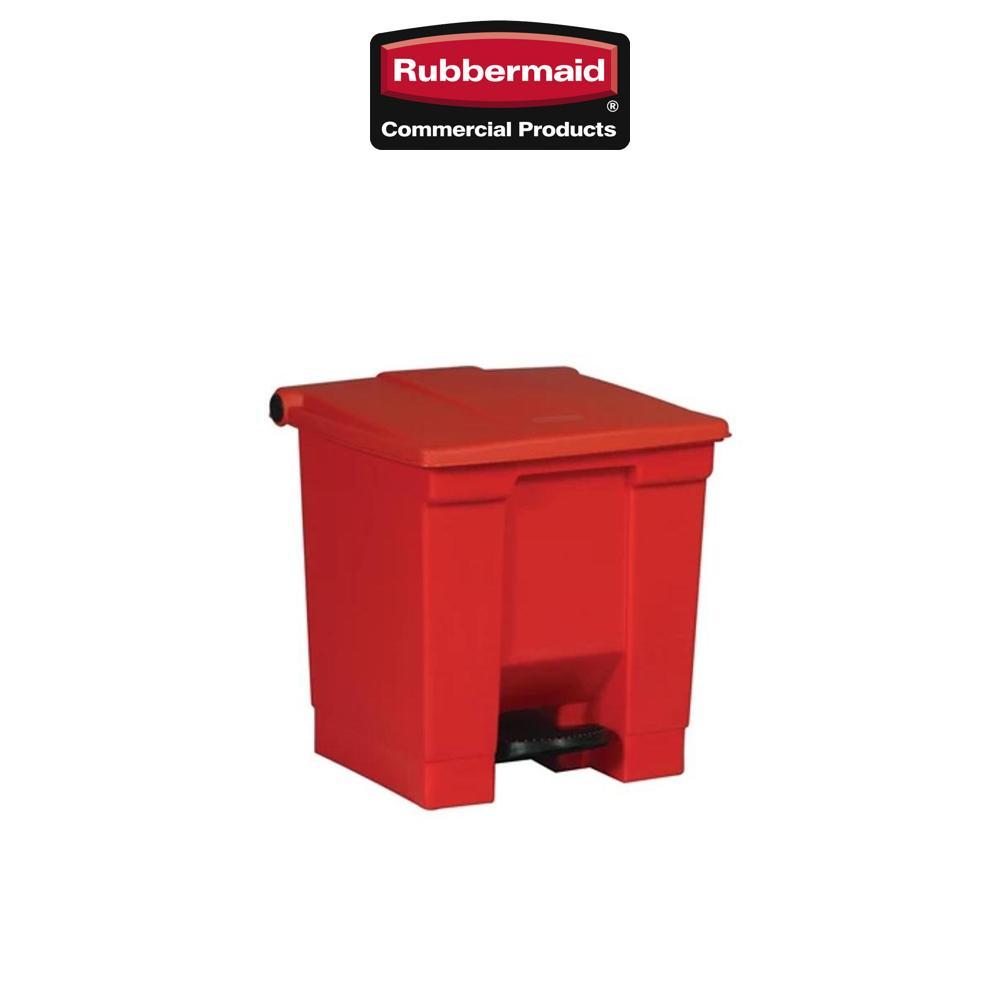 Rubbermaid 樂柏美 腳踏式垃圾桶 30L FG614300RED