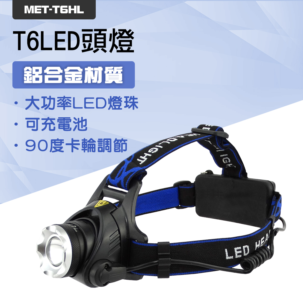 130-T6HL LED頭燈大全配鋰電+充電器