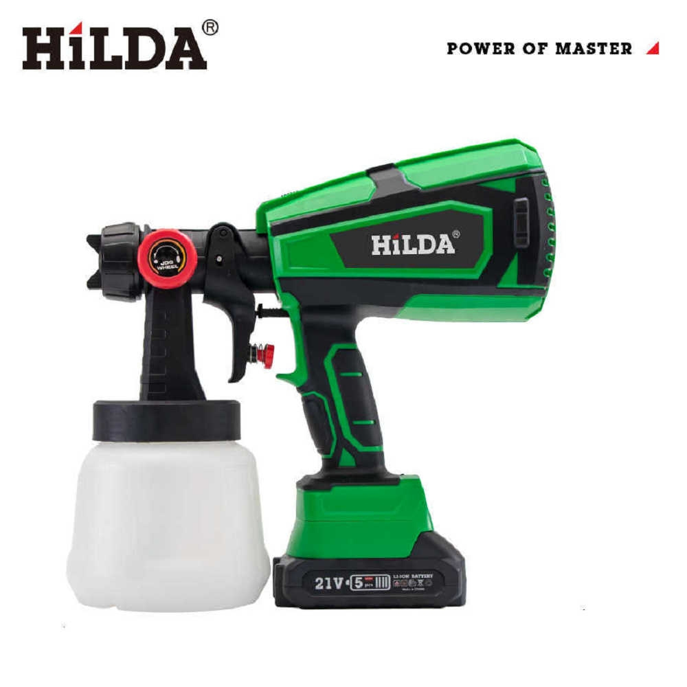 [ HILDA 希爾達 21V充電噴漆槍 一鍵啟動控制 可用牧田電池