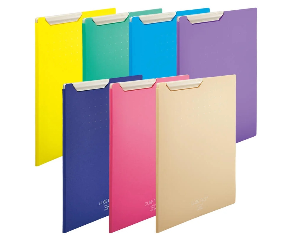 日本 LIHIT CUBE FIZZ系列 A4粉彩板夾 易於書寫且輕量(F-6067)約可夾20張紙