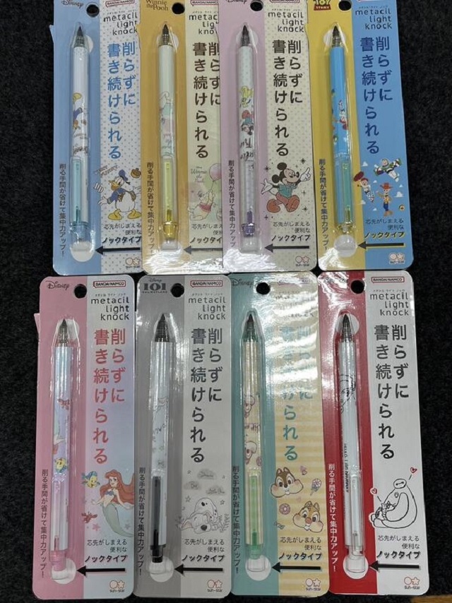 日本 sun-star 迪士尼 DISNEY metacil light knock 按壓式免削金屬鉛筆 自動永恆鉛筆