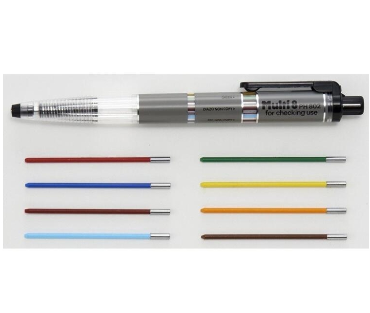 日本 Pentel飛龍 八合一 Multi 8色鉛筆機能筆組2mm筆芯(PH802ST)複合式繪圖筆 彩色製圖筆