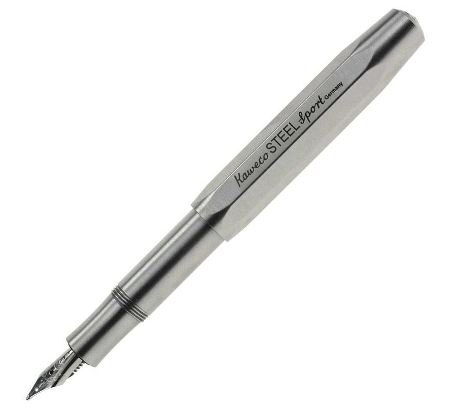 德國 KAWECO STEEL Sport 不鏽鋼筆尖 鋼筆 不鏽鋼材質筆桿 髮絲紋紋路