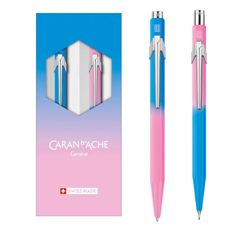 瑞士 卡達CARAN d’ache 849/844 2021亞洲限定版原子筆/自動鉛筆 對筆 加贈Talens速寫本