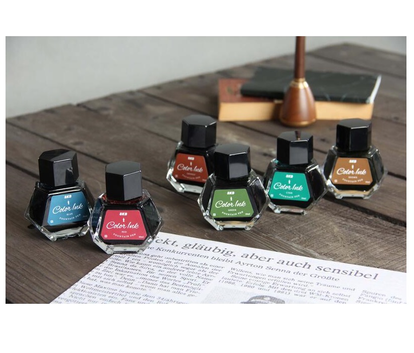 SKB文明鋼筆【INK-210】COLOR INK 復古色 鋼筆墨水瓶30ml