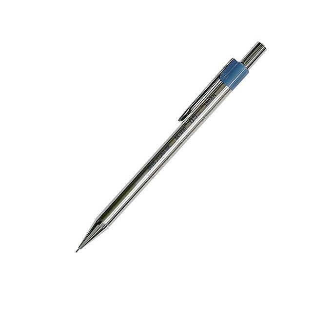 日本製 Platinum白金牌 不銹鋼桿自動鉛筆 (M-120)筆頭可伸縮 筆頭設計不易摔傷
