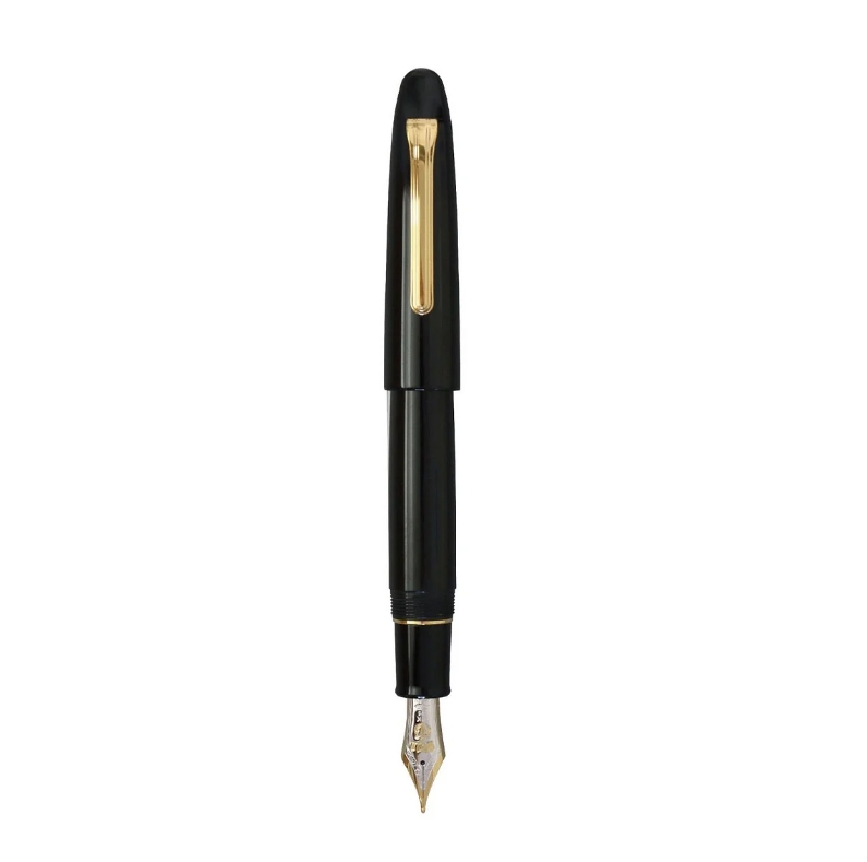 SAILOR寫樂 KOP筆王 硬橡膠圓頭金夾黑桿長刀研鋼筆 21K金筆尖(10-1585)極致的寫作品味