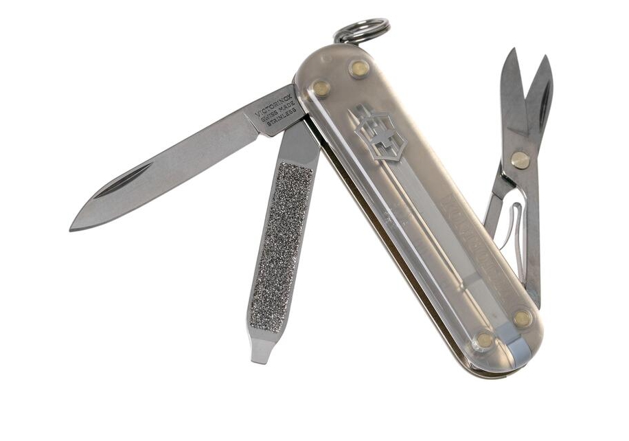 瑞士 維氏VICTORINOX Classic SD 透明殼 7用瑞士刀 透灰(0.6223.T31G)小型袋裝刀