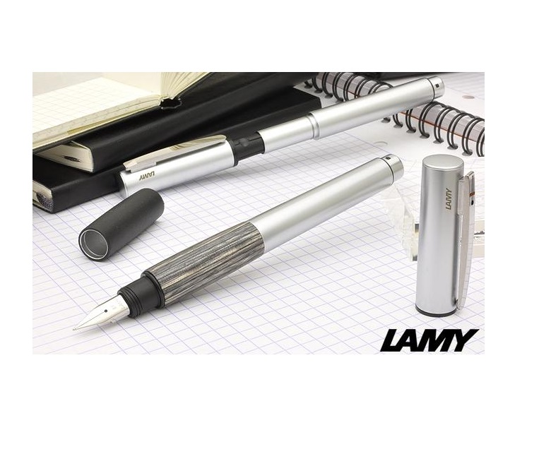 LAMY accent優雅系列 鋁合金鋼筆 灰木握把 96KW