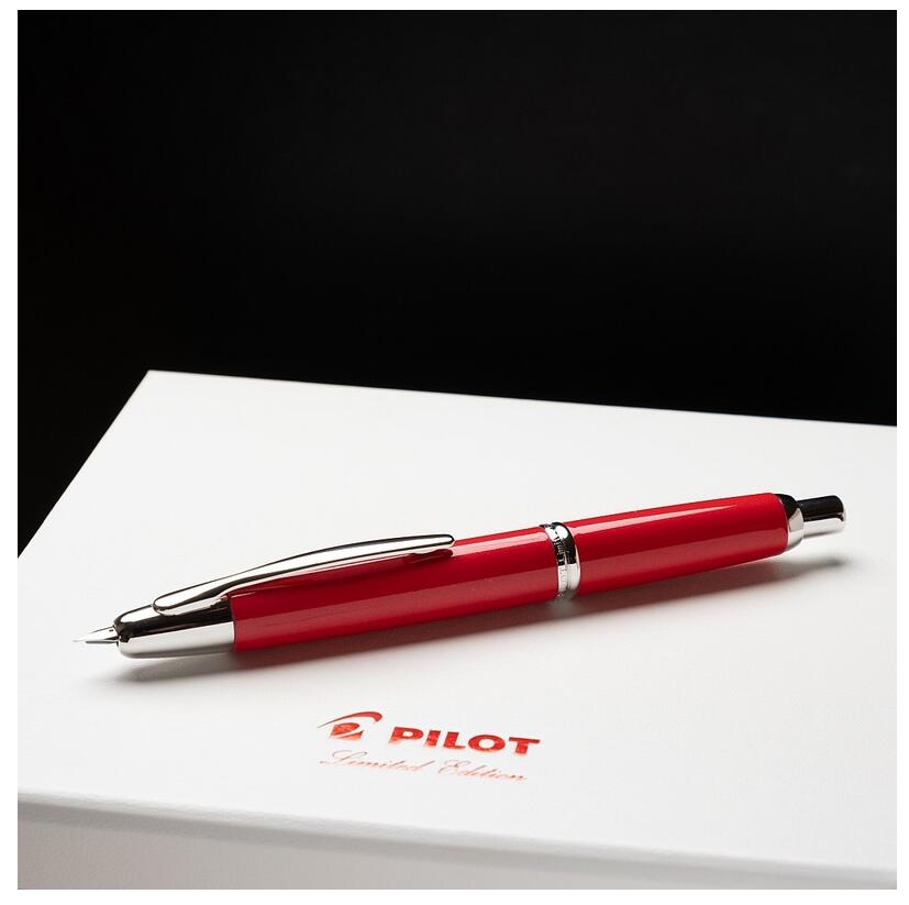 日本 Pilot百樂 Capless 2022限量色Red Coral 18K金尖 按鍵式鋼筆-珊瑚紅 F/M尖