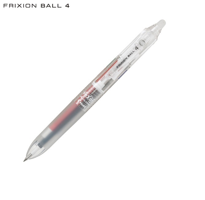 PILOT百樂 FriXion Ball 0.38mm透明四色按鍵魔擦筆(LKFB-80UF)