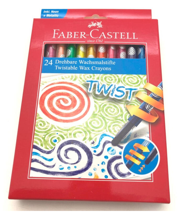 德國 FABER-CASTELL 輝柏 旋轉蠟筆24色(120004)