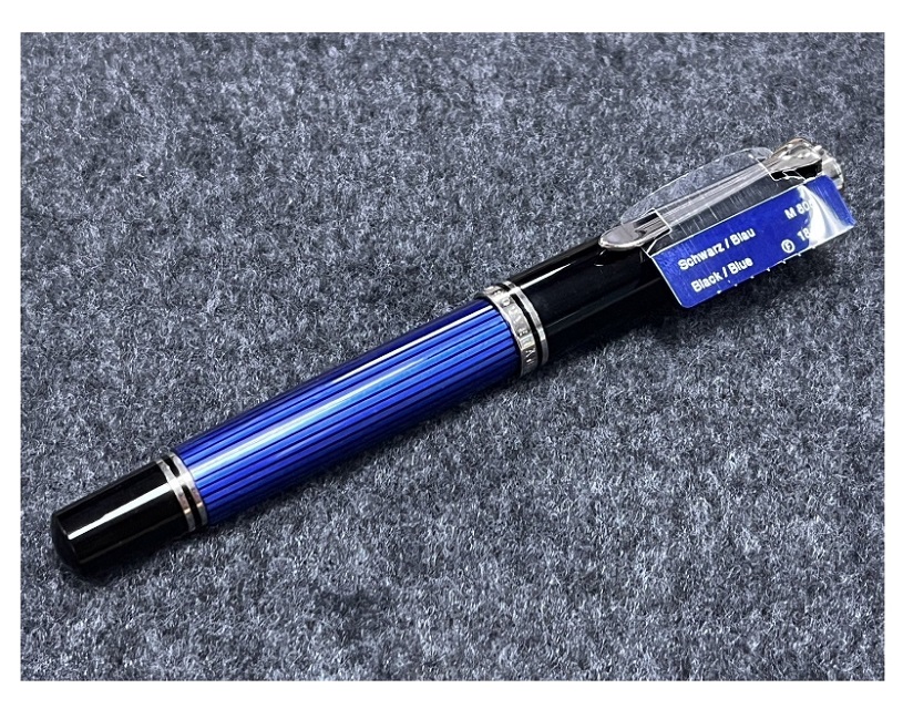 德國 Pelikan百利金 Souverän帝王系列 805 M805 18K金鋼筆(藍條銀夾)