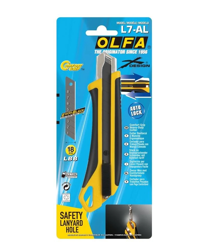日本 OLFA 大型X系列美工刀 L7-AL 單支裝(日本包裝型號225B型)