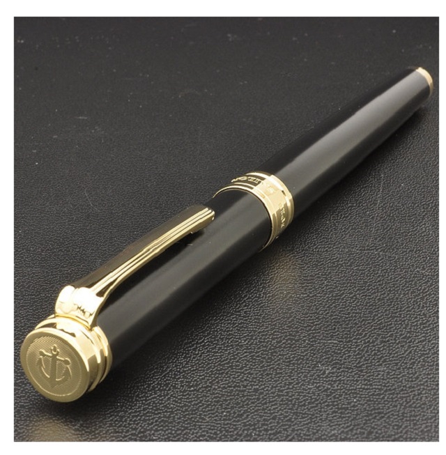 日本 Sailor寫樂 Barcarolle 14K 金屬霧面黑金夾鋼筆(11-1528)金屬LOGO有質感