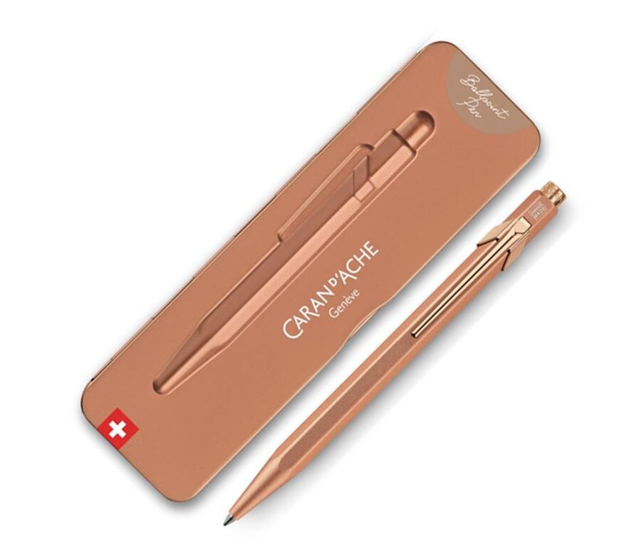 瑞士卡達 CARAN d’ache 849 金屬禮盒 玫瑰金BRUT ROSE香檳金原子筆849.997