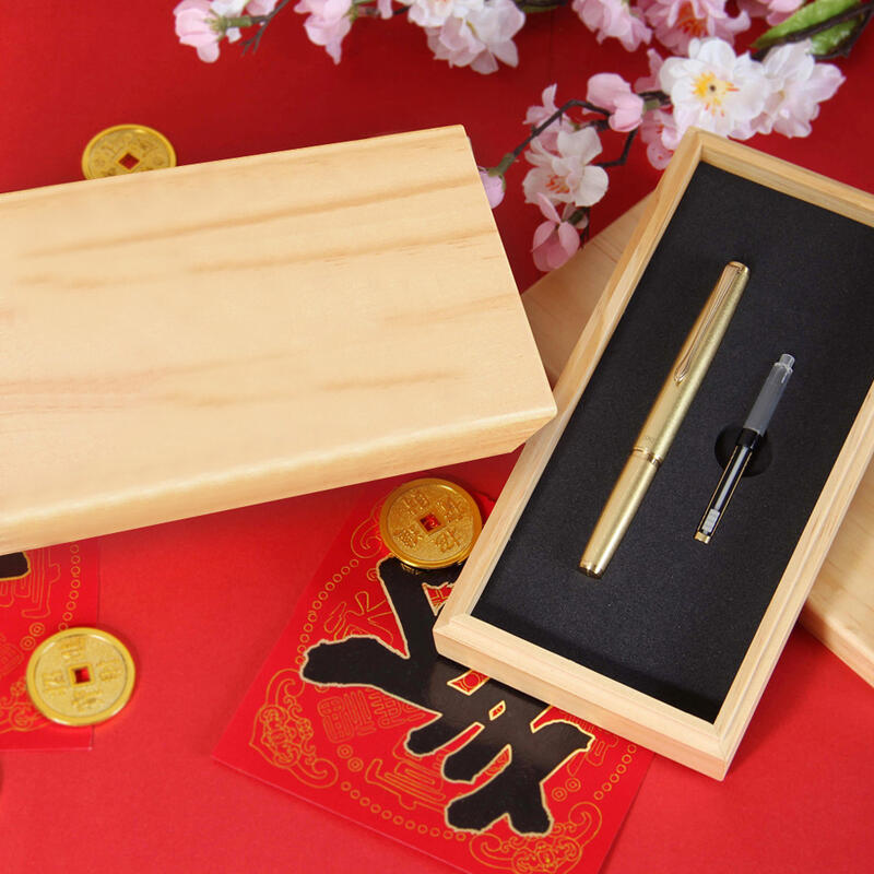 SKB 文明鋼筆 黃銅袖珍鋼筆禮盒組-M尖(RS-301N)送禮自用兩相宜