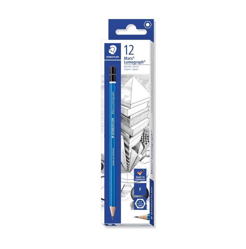 德國進口 STAEDTLER 施德樓 頂級藍桿繪圖鉛筆-12支入(MS100) 一打販售