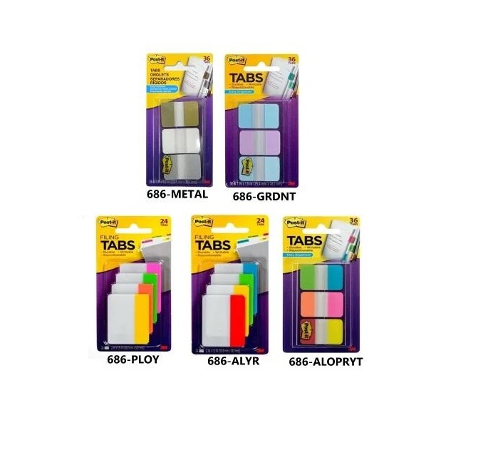 3M Post-it 利貼可再貼 TABS抽取式超厚材質標籤(2.54×3.81公分)686-ALOPRYT/GRDNT