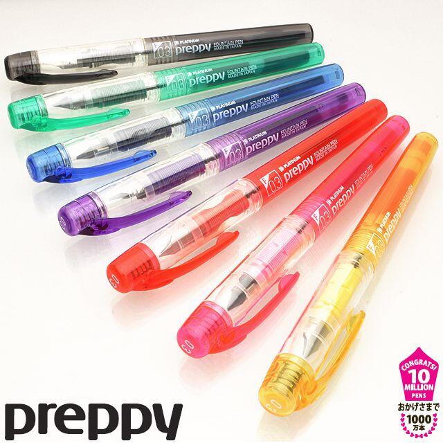 PLATINUM白金牌 Preppy 炫彩透明鋼筆 元氣小鋼筆(PSQ-300)可換卡水