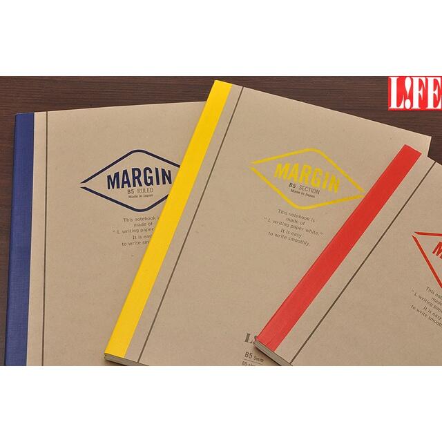 日本製造 LIFE MARGIN B5 筆記本(橫線N702 空白N701 方格N700)80頁筆記簿