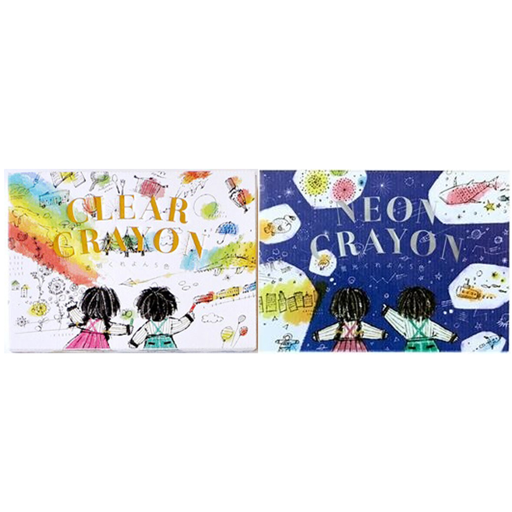 【KOKUYO】日本製 CLEAR CRAYON 5色安全無毒蠟筆 兒童蠟筆/2款(透明、螢光)