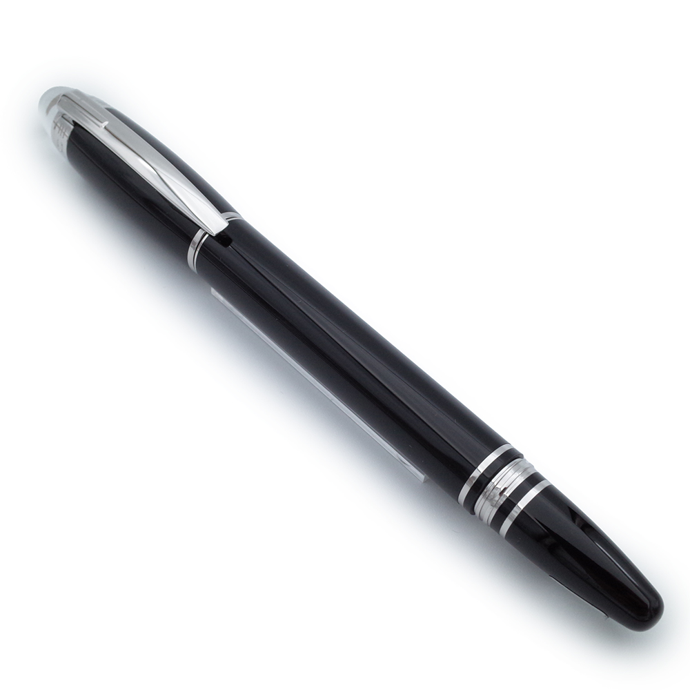 MONTBLANC萬寶龍 漂浮 星際行者 黑桿銀夾 鋼筆F尖 25600