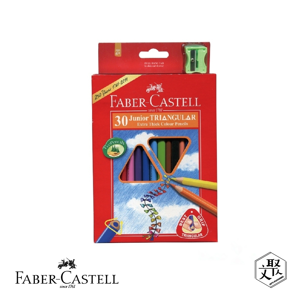 Faber Castell 紅色系 大三角彩色鉛筆 - 30色 -2入（原廠正貨）