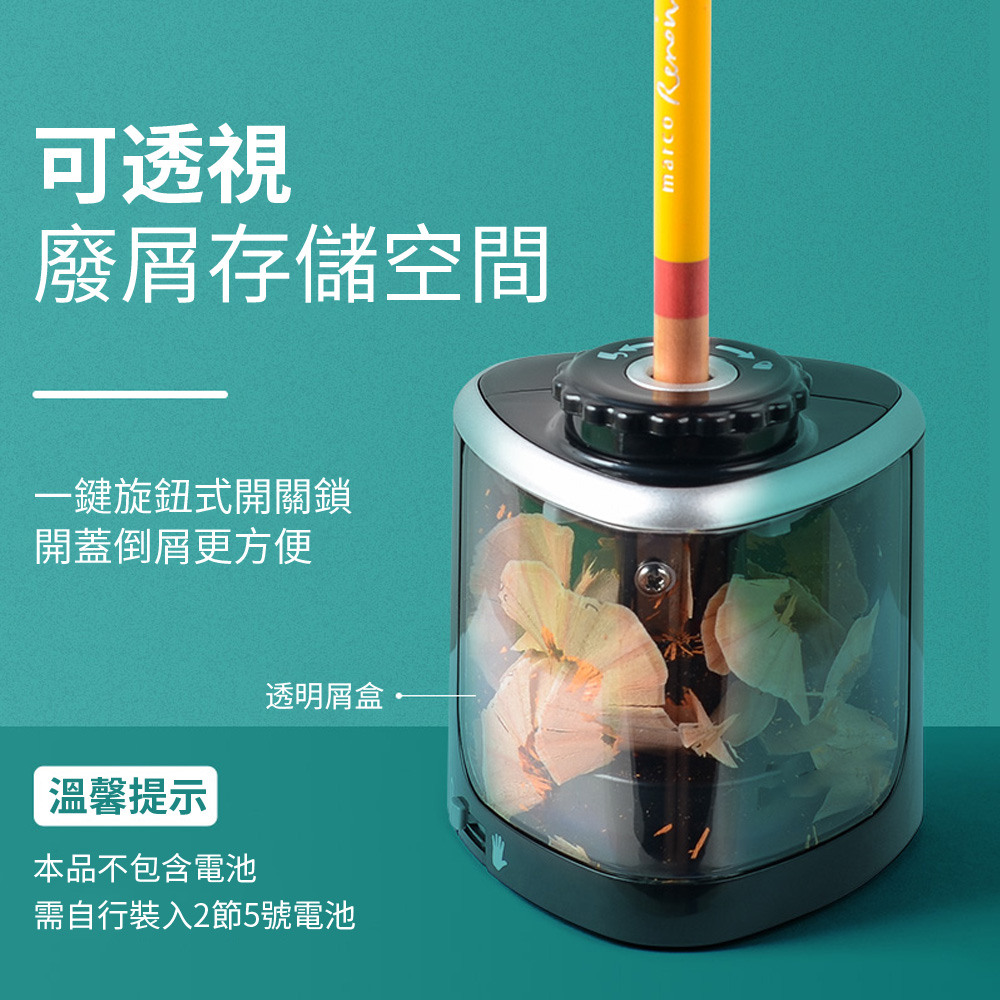 OECO 電動削鉛筆機 粗細雙孔6.5-8mm