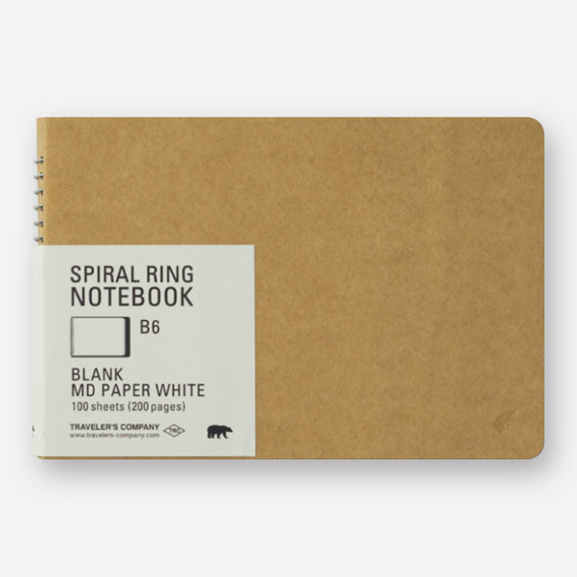 日本 TRC《SPIRAL RING 線圈筆記本》白色 MD 用紙 / B6 size