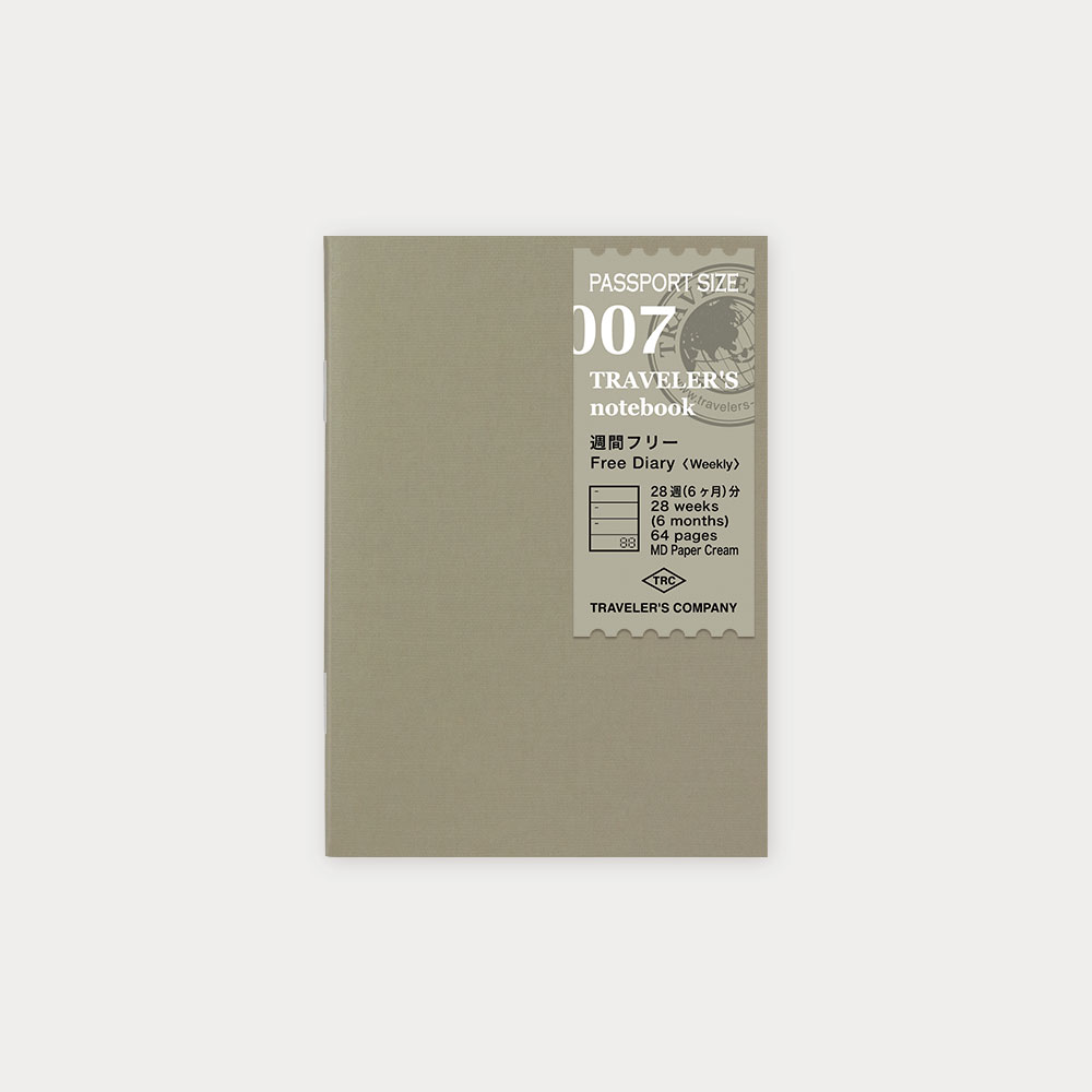 日本 TRC《TRAVELER’S notebook 護照尺寸內頁》007 週間手帳