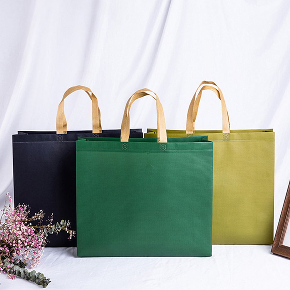PS Mall 素色無紡布手提環保袋45x33x12cm 3入