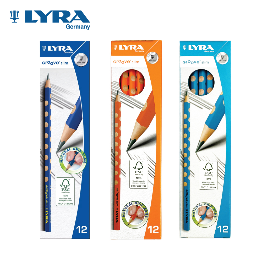 LYRA Groove三角洞洞鉛筆(細)－3色36支