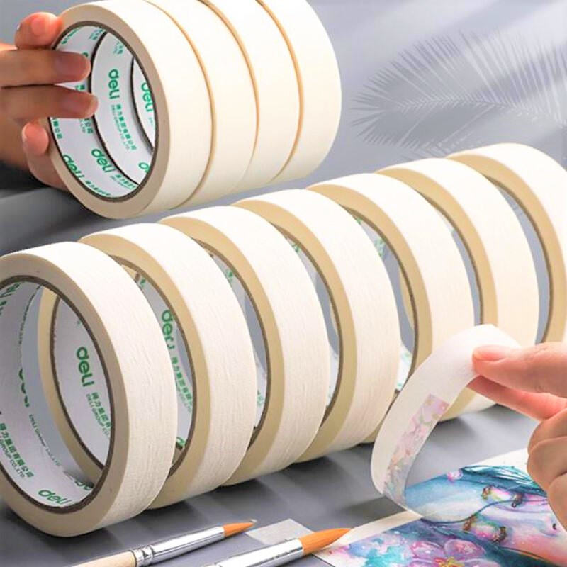 【20捲】美紋紙膠帶 矽利康膠帶 寬10mm 長5米 無殘膠遮蔽膠帶 紙膠帶