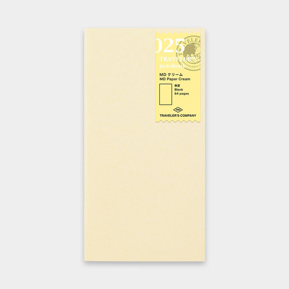日本 TRC《TRAVELER’S notebook 標準尺寸內頁》025 奶油空白