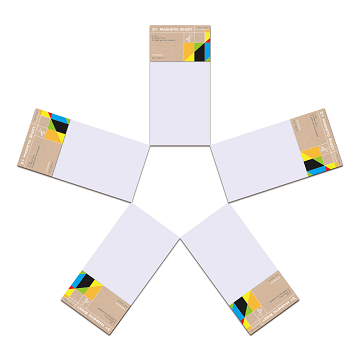3+ MAGNETIC SHEET 七彩PVC軟性磁鐵-五入組(白)