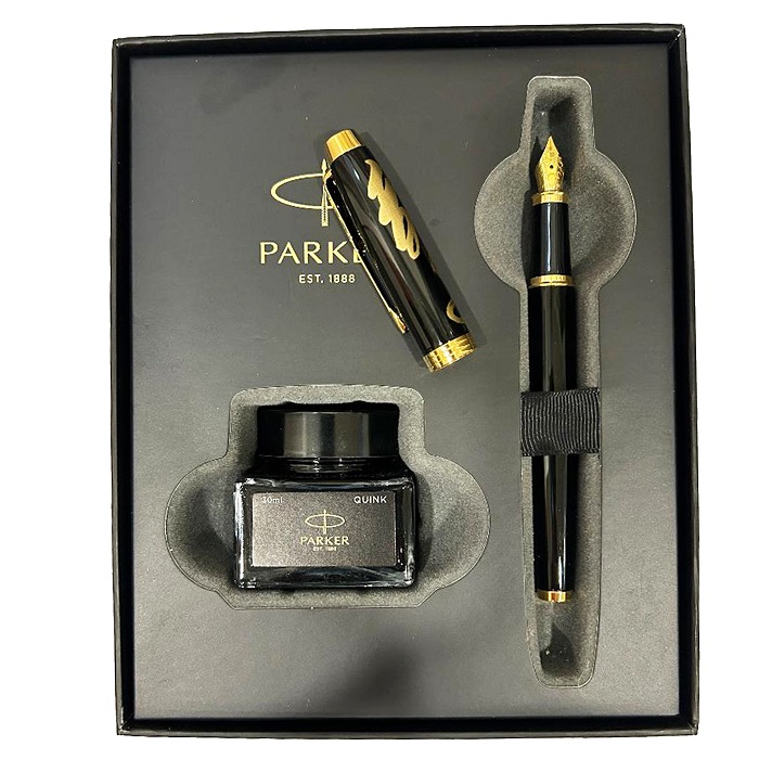 派克 PARKER 新IM 2024 特別版鋼筆 金龍 墨水禮盒組 黑金