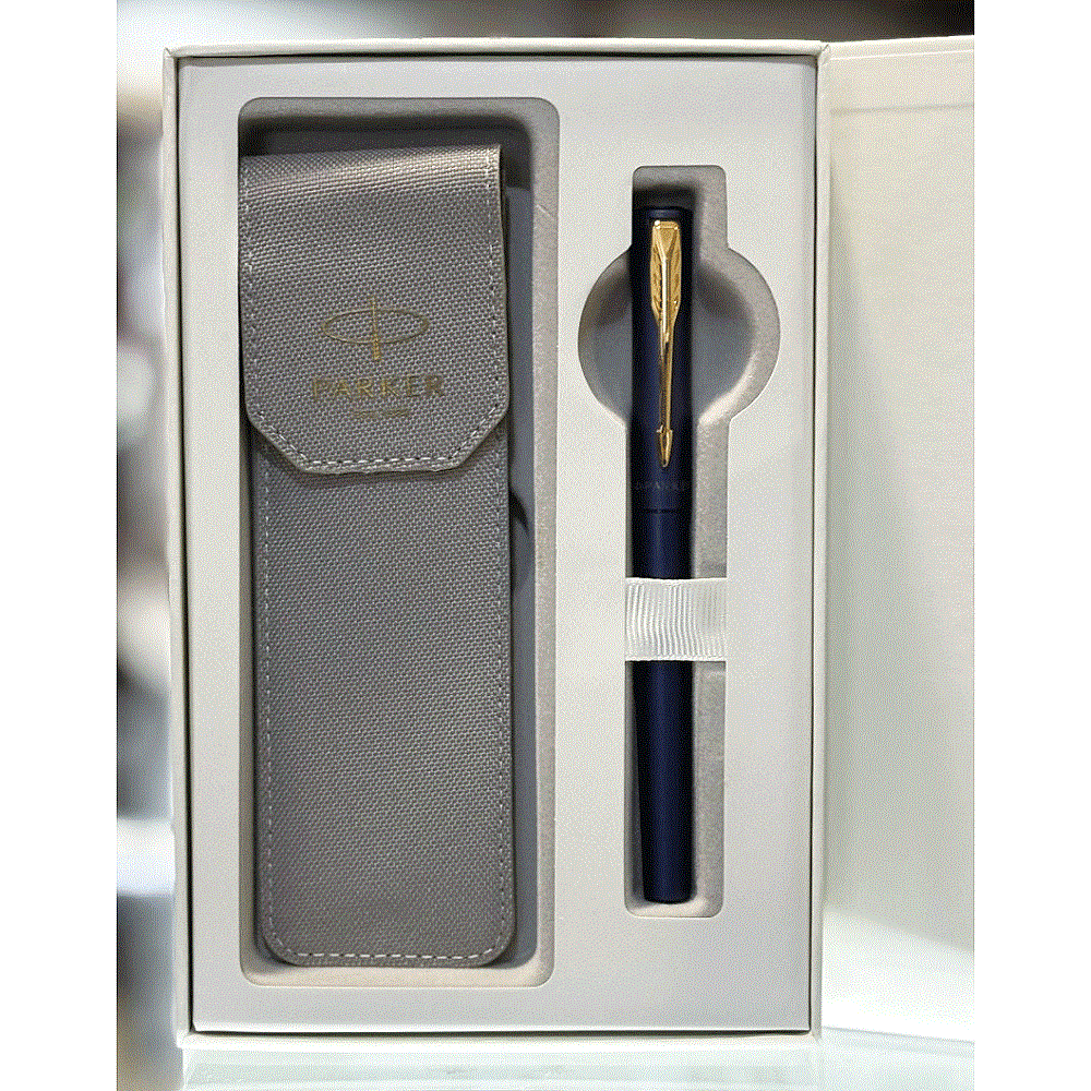 PARKER 派克 威雅XL 海軍藍鋼珠筆布套禮盒