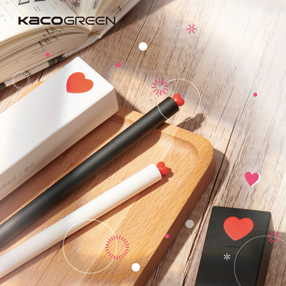 【KACO】FIRST LOVE 初心0.5黑色旋轉中性筆組
