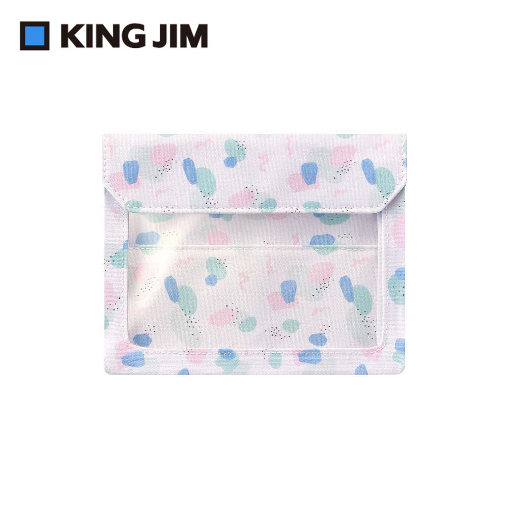 【KING JIM】FLATTY WORKS多用途帆布收納袋 限定款 色塊 A6 (5460-L102)