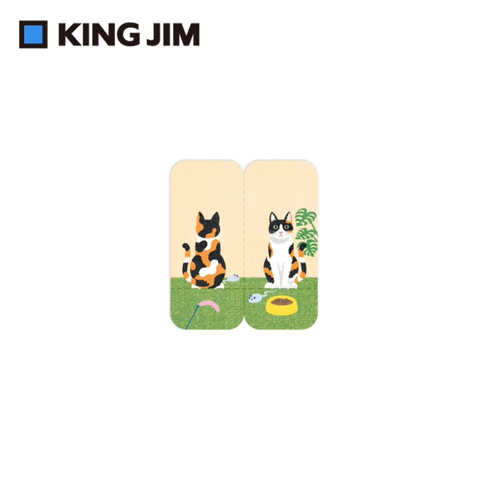 【KING JIM】可站立便利貼 動物款M 三花貓 (3560-002)