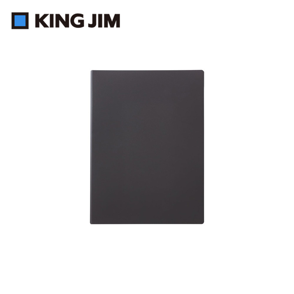 【KING JIM】EMILy硬殼3口袋收納資料夾 A4 煤炭黑 (EY759-BK)